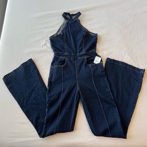 NWOT Free People Sydney Denim Jumpsuit (size 8)